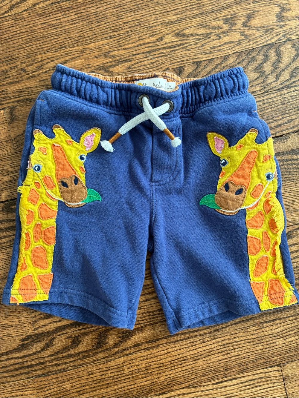 Mini Boden Shorts 5 Y Giraffe Shorts Boy Embroidered
